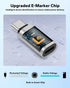MoKo Lightning Female to USB C Male Adapter 2 Pack, Fast Charging/Data Transfer for iPhone 15 Series, NOT for Audio