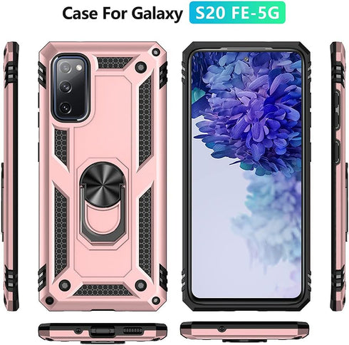 Samsung Galaxy S20 FE Case with Screen Protector, Military Grade 16ft Drop Tested Cover with Magnetic Kickstand