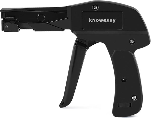Knoweasy Cable Tie Gun - Fastening and Flush Cutting Tool for Nylon Cable Ties with Steel Handle