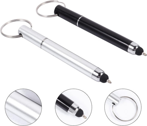 Mikikit Mini Stylus Pen, 24 Pcs Keychain Stylus Pen, Ballpoint Pen, Tablet Stylus, Touchscreen Stylus Pen with Keyring