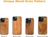 molzar Grip Series Magnetic Case for iPhone 15 Pro | Black/Walnut Wood | Built-in Magnet Ring | MagSafe Compatible