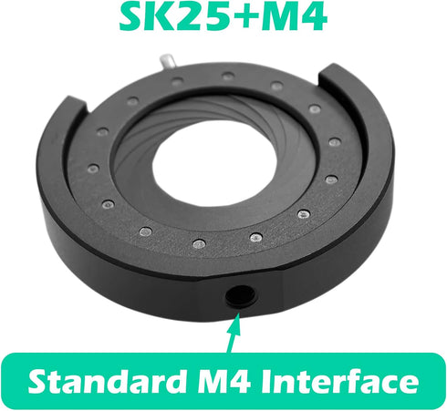 FotoAene M4 Microscope(SK25+M4) Microscope Adjustable Iris with Threaded Port Aperture Diaphragm Aperture Adjustable