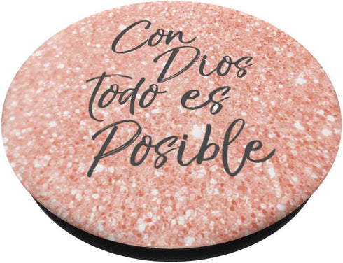 Con Dios Todo Es Posible Christian Woman Bible Spanish PopSockets Swappable PopGrip
