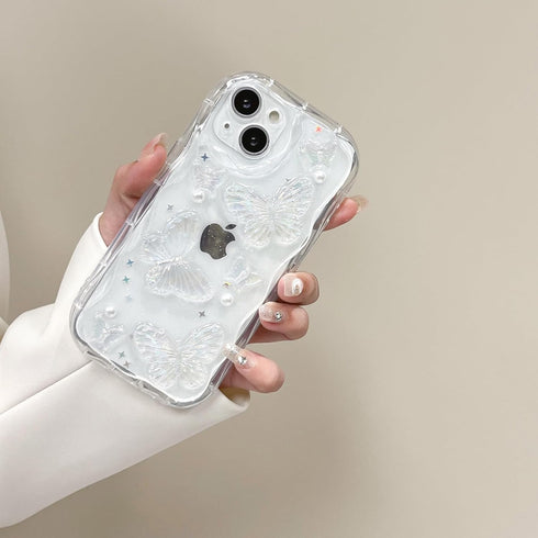 Cutecasee 3D 11, Phone Case for Women/Girls, Butterfly Crystal Bling Glitter Clear Case for iPhone Compatible