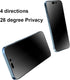 2 Pack Anti-Spy 360° Matte Tempered Glass for iPhone 14 Pro Max - 6.7" Anti-Glare Screen Protector, 4-Sides Privacy Film