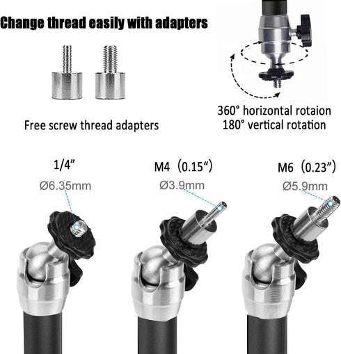 2-Be-Best 360 7in 18cm Mini Projector Ceiling Mount Adjustable Projector Wall Mount Length / Projectors Mounts Black