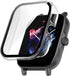 ECSEM Screen Protector with Hard PC Bumper Case for Amazfit GTS 3, All-Around Protective Shell, Clear+Pink+Green