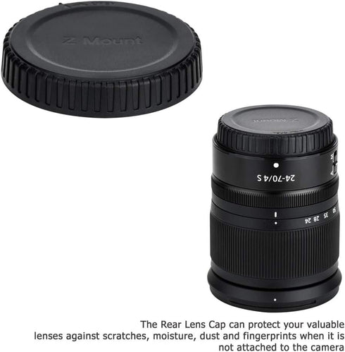JJC 2-Pack Z Mount Body Cap & Rear Lens Cover for Nikon Zf Zfc Z8 Z9 Z6III Z6 III Z7II Z7 II Z6II Z6 II Z6 Z7 Z5 Z50