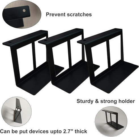 PIAOLGYI Under Desk Laptop Holder Mount, Bracket for Devices Up to 2.7" Under Desk