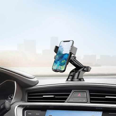 Phone Holder for Car, 360° Rotatable Car Phone Mount for Windshield Dashboard Air Vent, Universal for All Cell Phones