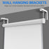 Universal Projector Screen L-Bracket Wall Hanging Mount 6 inch Adjustable Extension with Hook Manual, for Wall or Ceiling Mount Home Projector and Movie Screens, 80 Lb Capacity Each(White)