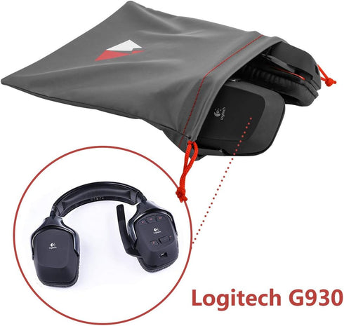Universal Waterproof Headphone Protection Pouch Bag - Varias Headsets 11" x 9.25" inch Metallic Gray Color