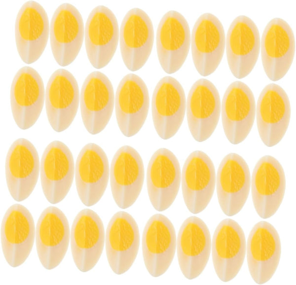 Yardwe 40pcs Realistic Artificial Boiled Models for Decoration Photography and Props Fake
