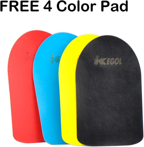 iKKEGOL Black Metal USB Foot Pedal Switch, Programmable Digital Hand Control Keyboard Mouse with 3 Color Rubber Mat