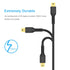 Durable 3ft Mini USB Cable, Standard USB 2.0 to Mini B Male Charger for PS3, MP3, Camera, Dash Cam, Garmin GPS, Hero 3+