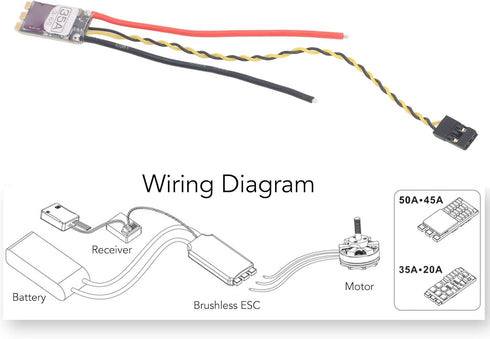 35A 32 Drone Motor Electronic Speed Controller, ESC for Blheli Firmware with Signal Wire of Silicone
