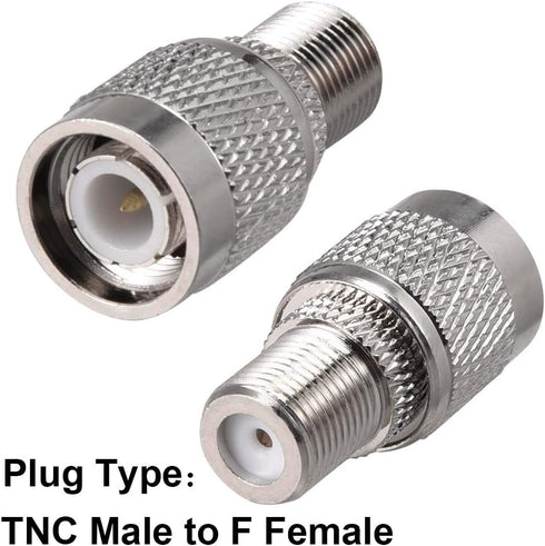uxcell TNC Male to F Female Brass Connector RF Coaxial Adapter, 1pcs
