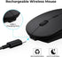 cimetech Rechargeable USB C Mouse, Type C Wireless Mice for MacBook Air, USB-A & Type-C Receiver, Portable Lightweight