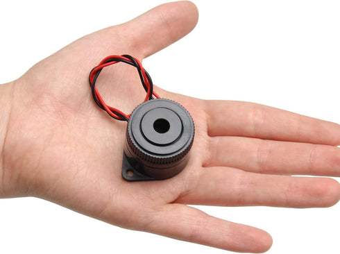 Fielect 5Pcs Alarm Buzzer DC12V 90dB Active Electronic Buzzer, Continuous Sound Beep Speaker