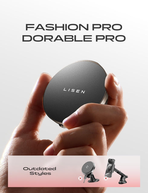 LISEN for Magsafe Car Mount Charger, 15W Fast Charging Ultra Magnetic Phone Holder, 2024 Magnetic Wireless Car Charger