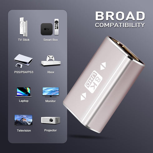 AIMHDUTY 8K, 2.1 8K@60Hz, HDMI Coupler HDMI Female to Female Connector, HDMI Extension Adapter, Support Compatiable