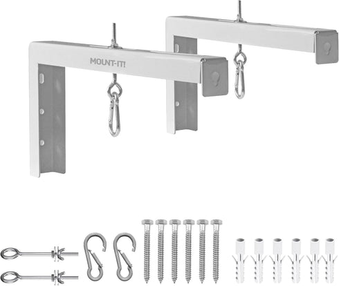 Mount-It! Projector Screen Wall Mount L-Brackets - Extra Large Wall and Ceiling