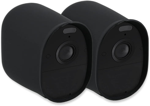 kwmobile 2X Silicone Skin Compatible with Arlo Essential Spotlight Security Camera Cover - Black