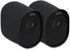 kwmobile 2X Silicone Skin Compatible with Arlo Essential Spotlight Security Camera Cover - Black