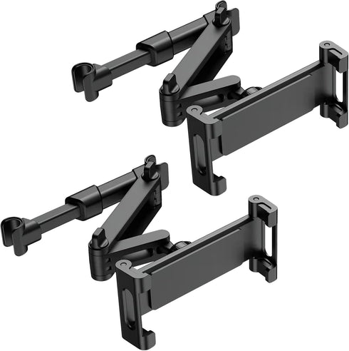 najiaxiaowu 2 Pack Car Tablet Holder, 360° Rotating Adjustable Headrest Mount for 5.5-18.4 Inch Tablets/Phones, Black