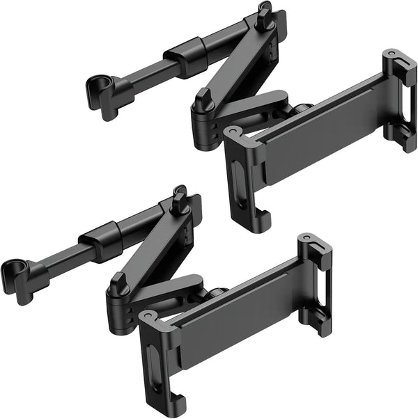najiaxiaowu 2 Pack Car Tablet Holder, 360° Rotating Adjustable Headrest Mount for 5.5-18.4 Inch Tablets/Phones, Black