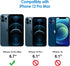 JETech Privacy Screen Protector for iPhone 12 Pro Max 6.7-Inch with Camera Lens Protector, Anti Spy Tempered Glass Film, 2-Pack Each