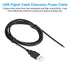 PATIKIL 1.5M/5Ft 5V 3A USB Pigtail Extension Power Cable, 5 Pcs 22AWG Connector for DIY Equipment Repair