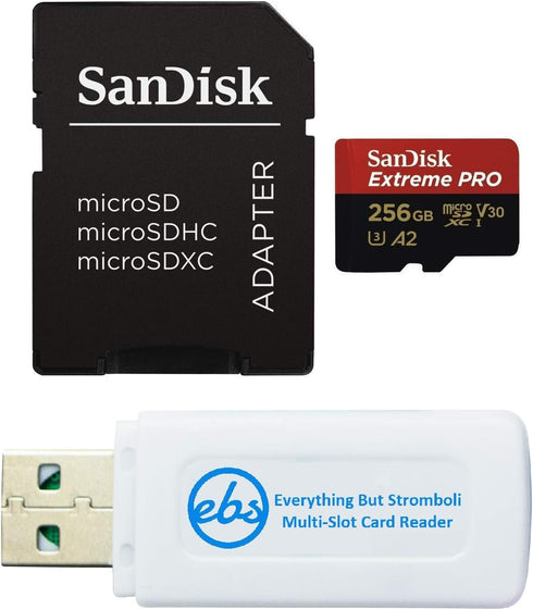 SanDisk 256GB Extreme Pro Class 10 Micro SD Card for Samsung Phone, Galaxy Note 20 Ultra 5G, Bundle with Memory Card