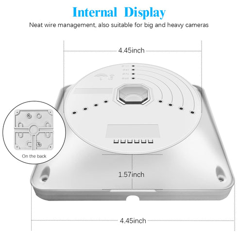 Universal Junction Box for Camera, Security Camera Junction Box to Hide Cable, Wall Ceiling Mount Bracket (1 Pack)