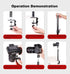LSYRIA 18"-23" 1/4" 2kg Camera Desk Mount with C Clamp, Adjustable Desktop Light Stands with Ball Heads Cold Shoe