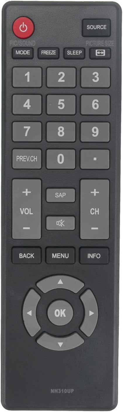 New NH310UP Replace Remote Fit for Emerson LCD LED TV Models LF320EM5F, LF320EM4A, LC320EM3FA, LE190EM3, LE220EM3,