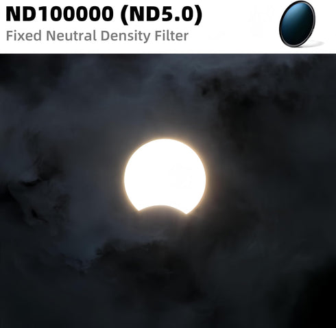 49mm ND100000 Filter, Slim 16.6-Stop Fixed Neutral Density ND Filter 49mm for Camera Lens