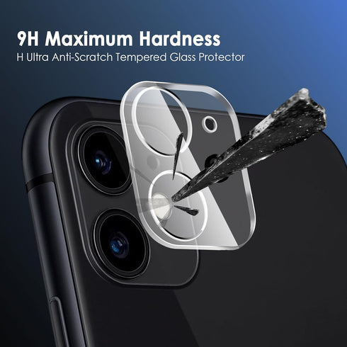 11/12 9H FanTEK Camera Lens Protector for iPhone Mini, Tempered Glass Camera Screen Cover, Ultra HD Clear Acrylic Full