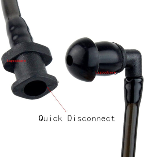 Replacement Coil Audio Tube - 10Pcs Twist On Acoustic Tube with Mushroom Earbuds for Two Way Radio