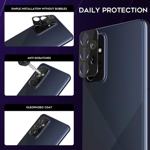 Orzero (3 Pack) Camera Lens Protector for Samsung Galaxy A52, A72 (4G & 5G), 9 Hardness HD Anti-Scratch