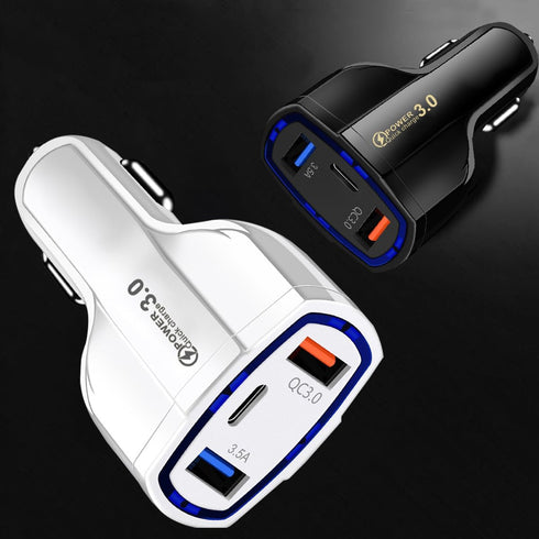 Fast Car Charger Adapter, QC3.0 Quick Power Delivery Block with Dual USB Type C Ports, Compatible with iPhone 15 Pro Max