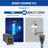 Anina QC3.0 USB Car Charger for Toyota - 18W Dual USB Port Powered by Cigarette Lighter, Digital Voltmeter, Flush Mount