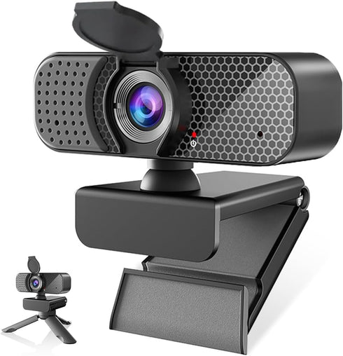 Kemeiv C26 1080P Webcam with Microphone, USB Computer Camera with Privacy Cover, Noise