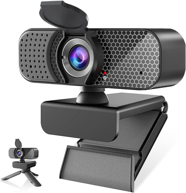 Kemeiv C26 1080P Webcam with Microphone, USB Computer Camera with Privacy Cover, Noise