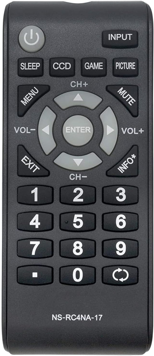 Beyution NS-RC4NA-17 Replacement Remote Control for Insignia TV Models NS24D310NA17, NS-24D310NA17, NS24D510MX17,