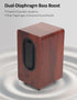 cinnkeyi 12W 2026 USB Computer Speakers Update Wooden Desktop Speakers with Dual Diaphragms, High-Fidelity Stereo