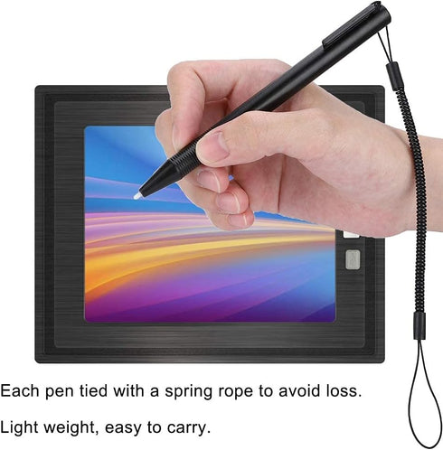 Portable Anti-Scratch Stylus, Resistance Wire Touch Screen Stylus Pen with Spring Rope for Resistive Mobile Phones