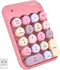 MOFII Wireless Number Pads - Pink Numeric Keypad, 18 Keys USB 2.4G, Portable Numpad for Laptop/PC
