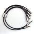 REXUS Grey 3.5mm Y Splitter Stereo Audio Cable, 4-Pole Male to 2 Female, Headphone Splitter Adapter