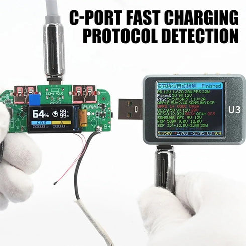 Generic 22.5W USB Fast Charging Step-Down Converter Power Bank Module with PD QC FCP VOOC Protocols Type-C and Dual USB